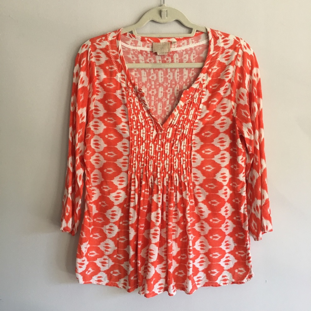 Anthropologie Vanessa Virginia orange top